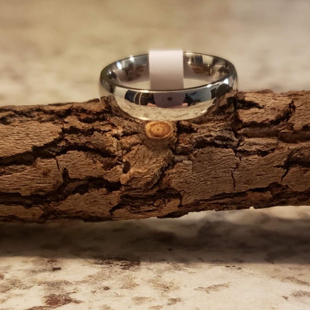 Stainless Steel Ring 4mm Unisex - Size 6